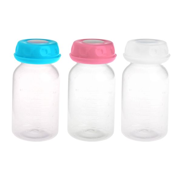 

baby 125ml breast milk feed bottles collection storage neck wide storage bottle
