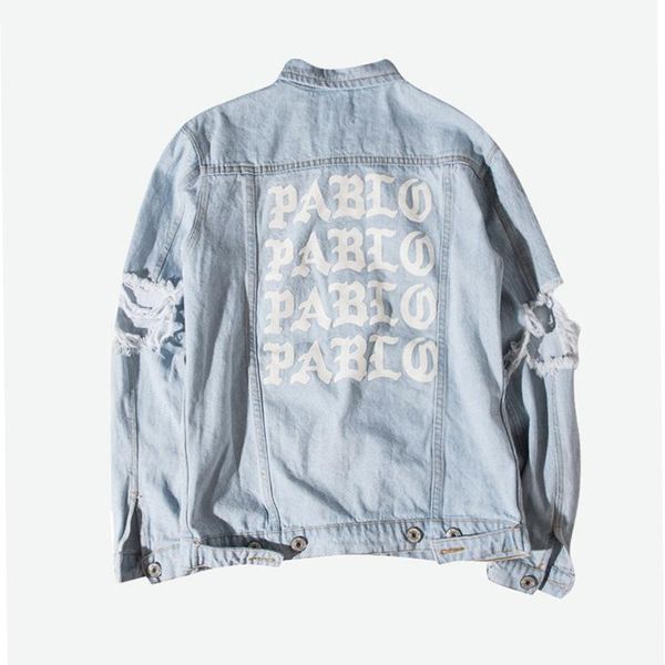 

mens designer denim jackets fashion womens winter coats jacket kaye hole letter printed jacket for men, Black;brown