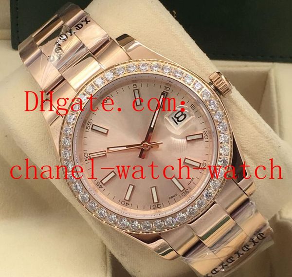 

4 цвета поставщик фабрики datejust ii 116300 нержавеющая сталь 41 мм алмазный безель синий циферблат автоматические механические часы мужски, Slivery;brown