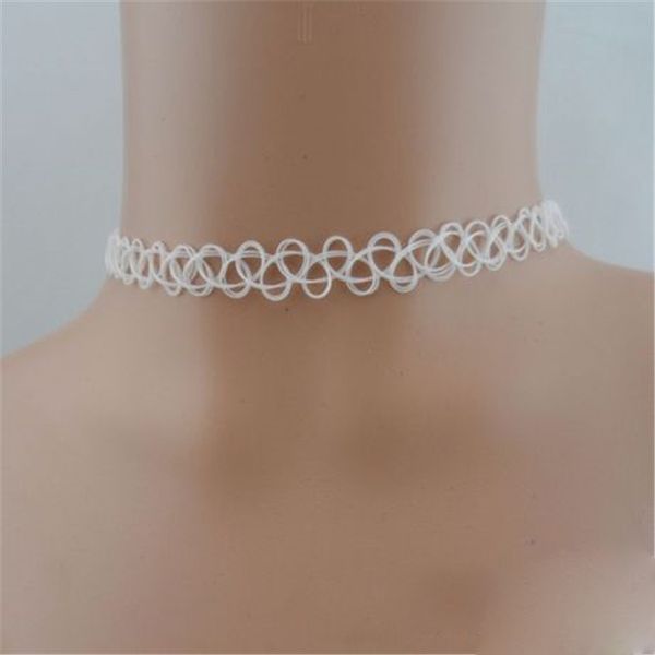 

fashion handmade vintage choker necklace hippy stretch choker necklace woman elastic line punk grunge necklaces jewelry wholesale zfj637, Red;brown