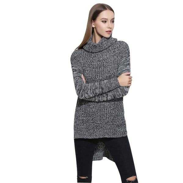 

women long sweaters dress knitted turtleneck pullovers winter thick coats long sleeve jumper slim shirts crochetÂ warm knits, White;black