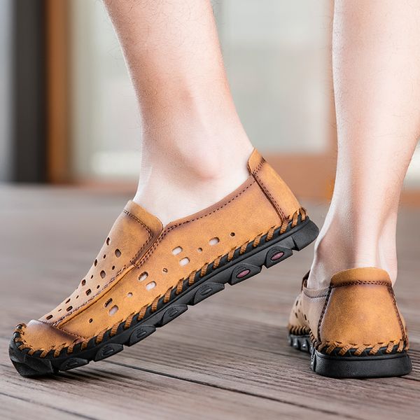 

new mens climing shoes beach sandals leather summer outdoor male hiking walking swimming shoes man footwear sneakers size 38-46