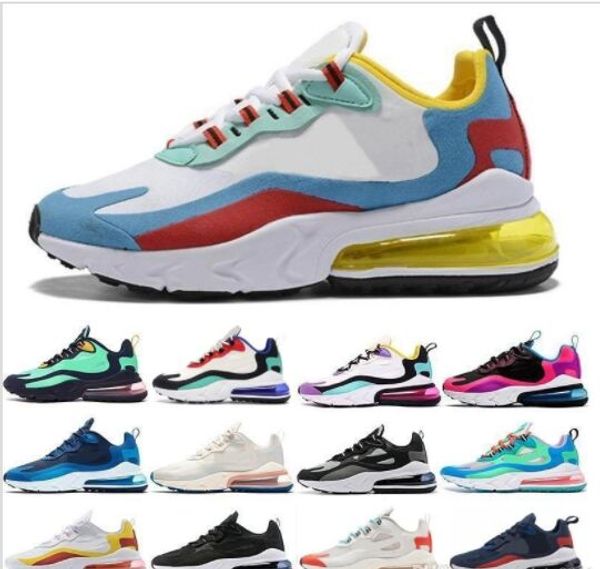 

2019 react mens designer casual shoes women casual cushion bauhaus optical black triple blue trainers sports sneakers shoes 36-45