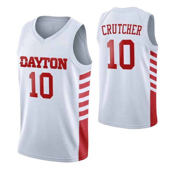 

jalen crutcher stitched men's dayton flyers trey landers custom any name 2020 college basketball jersey navy blue white red, Black