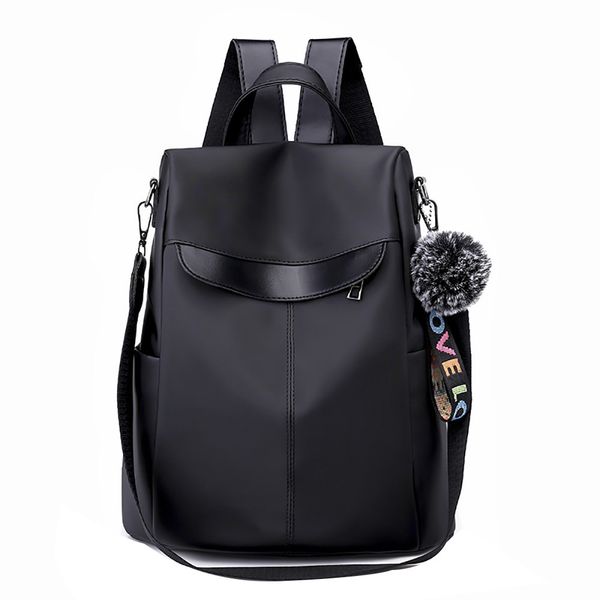 

women solid color backpack trend wild oxford cloth bag large capacity travel backpack simple leisure schoolbag rucksack mochilas