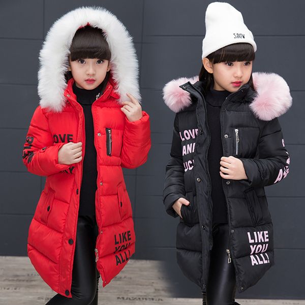 

baby girl clothes winter warm thicken cotton down parkas children's jacket kids clothes winter jacket hoodie coat park for girls, Blue;gray