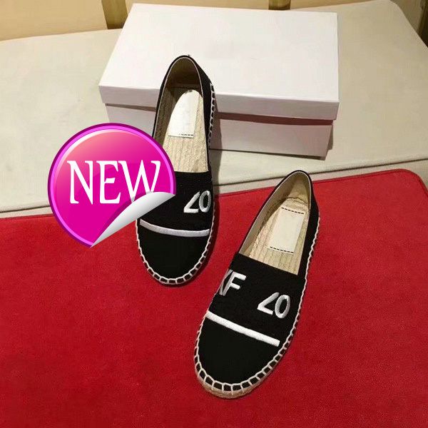 

embroidered straw shoes with tiger head single shoes and lazy shoes, Black