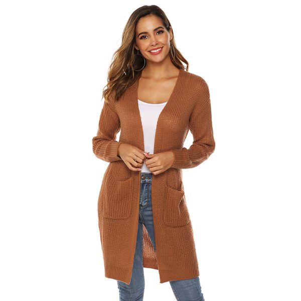 

fashion women cardigans sweater long sleeve knitting open cape casual coat blouse kimono jacket grils women's cardigan a40#, White