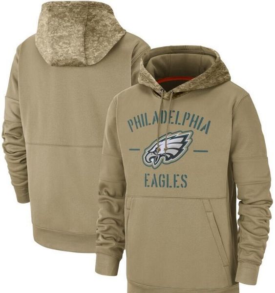 

new philadelphia sweatshirt tan eagle hoodies 2020 men women youth salute to service sideline therma performance pullover hoodies, Blue;black