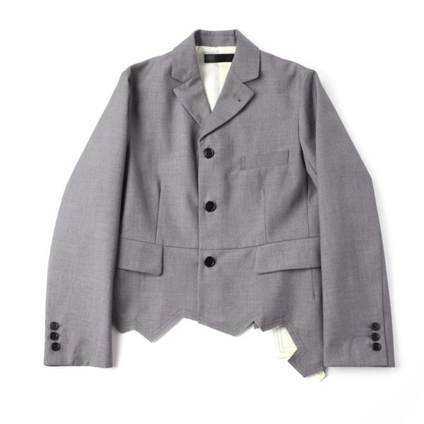 

ewq] spring summer 2019 new style lapel long sleeve solid asymmetrical patchwork single breasted casual suit coat women ae22202, Black;brown