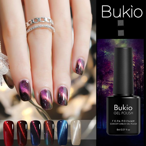 

bukio magnetic 3d red cat eye esmalte gel nail polish soak off uv led lamps gel varnish france colorful nail art polish, Red;pink