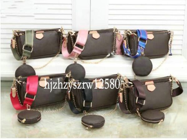 

women handbags purses favorite pochette 3 pieces/set accessories crossbody bag vintag shoulder bags m44823 oxidizing leather n42151