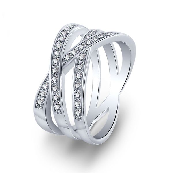 

discount engagement clear cz stone finger claw ring, Slivery;golden