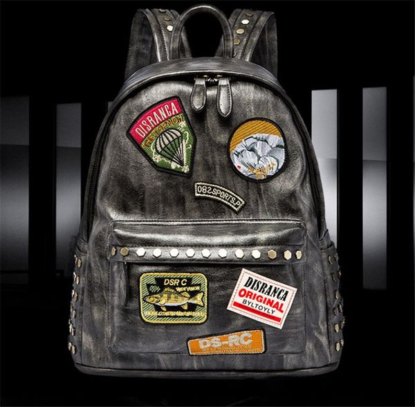 

designer backpack men rivet applique simple handsome school bags backpacks ph-cfy20051119