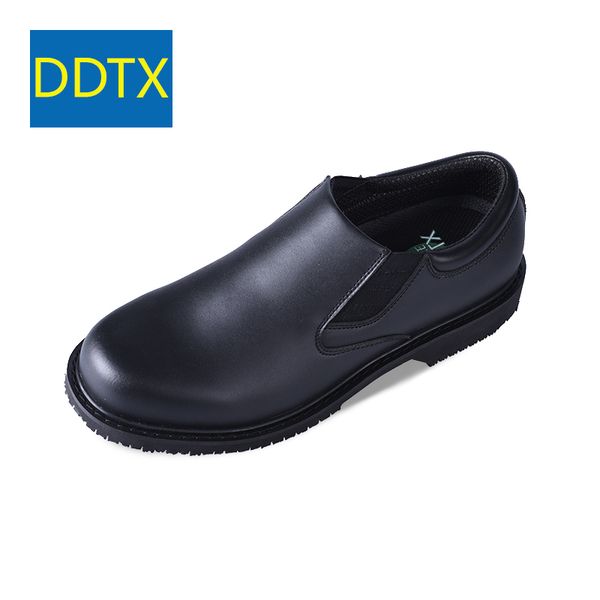 

ddtx men's work leather shoes src anti-slip eh insulation chef shoes formal dress black