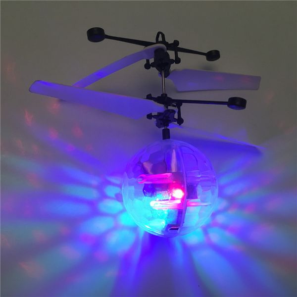 

rc toys flying ball helicopter led lighting sensor suspension remote control aircraft flashing whirly ball built-in shinning kids gifts