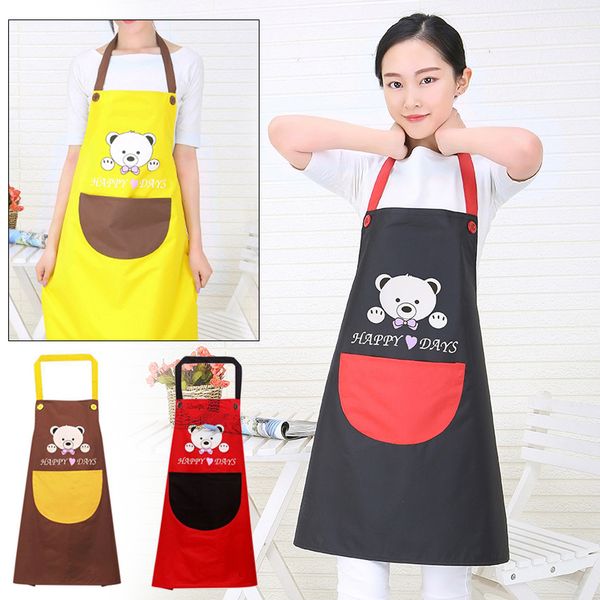 

funny lightweight gift peachskin baking bbq cartoon work apron cute waterproof craft kitchen home cooking restaurant