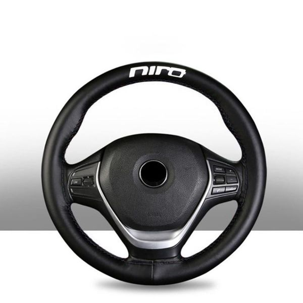 

15 inch genuine leather steering wheel cover for kia niro car interior accessories