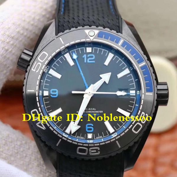 

5 color vs swiss cal.8906 movement men's planet ocean master chronometer gmt 45.5mm deep black 215.92.46.22.01.002 automatic mens watch, Slivery;brown