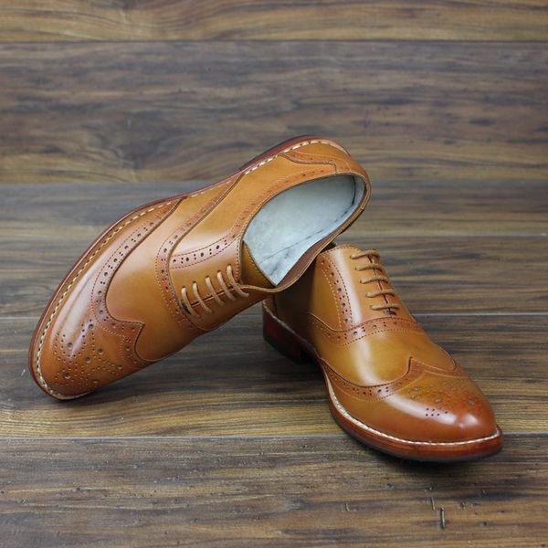

goodyear handmade cow leather business wool grade custom-made shoes calfskin sole custom, Black