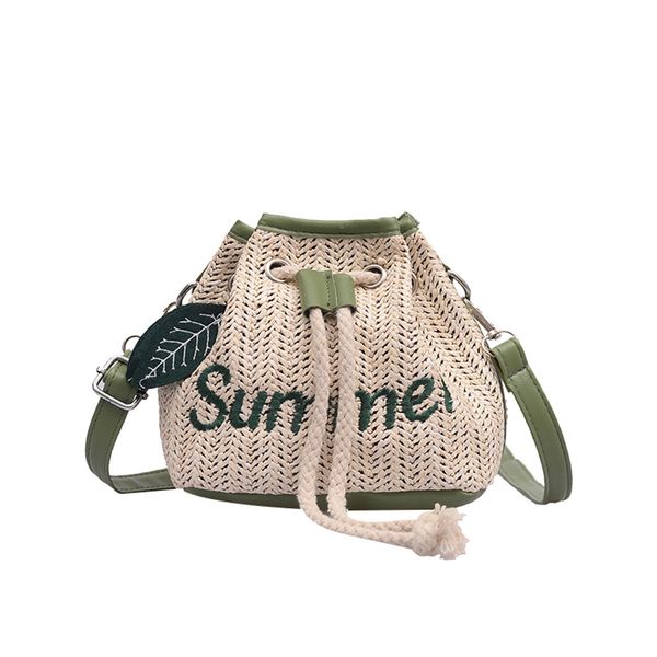 

xiniu college wind straw bucket bag women's shoulder messenger bag trendy luxury 2019 new bolsa de ombro das mulheres#30