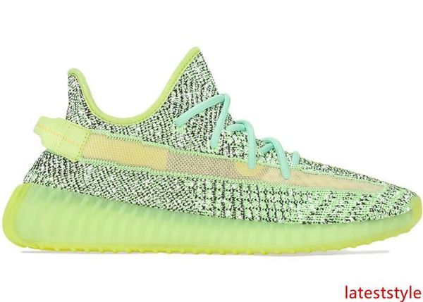 

2020 статические черные светоотражающие кроссовки kanye west zebra glow cloud white yeezreel мужчины женщины спортивные кроссовки hyperspace