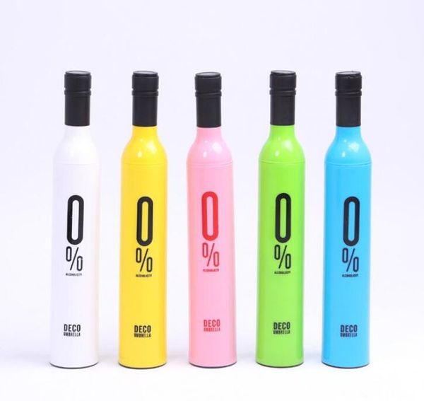 Design personalizzato Ombrelli da pioggia trasparenti Bottiglia di vino creativa Vaso Ombrello Bottiglia di vino personalizzata