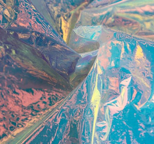 

laser color candy waterproof imitation leather mirror colorful folds home textiles diy fabric laser wedding gauze party tweed fabric a436, Black;white