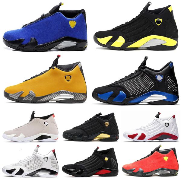 

fashion 14 14s desert sand black toe fusion varsity red suede thunder men basketball shoes varsity royal dmp candy cane sneakers