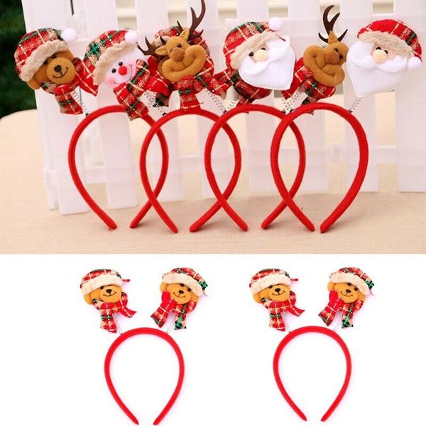 

christmas headband santa xmas party decor double hair band clasp head hoop new christmas headbands