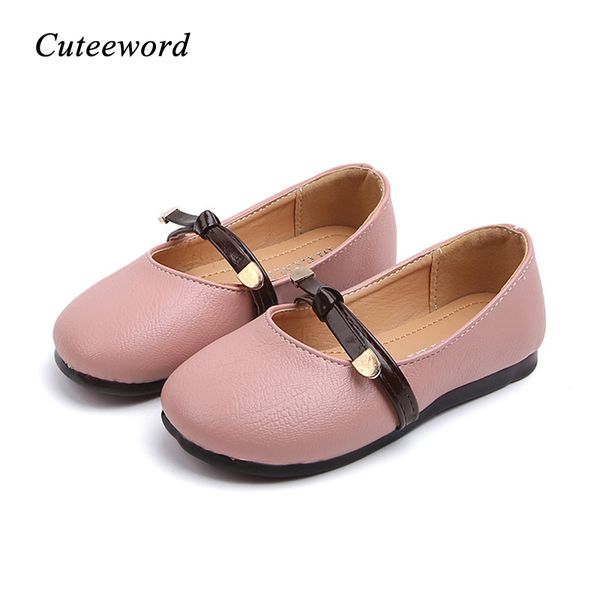 

2019 new girls leather shoes spring autumn casual kids shoe flats soft bottom slip shallow baby toddler shoes little girls, Black;grey