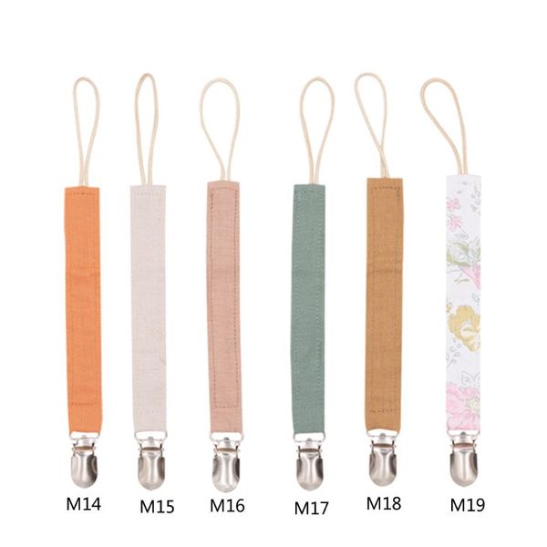 

cotton linen pacifier clips chain dummy clip pacifier holder nipple soother chain for infant baby feeding