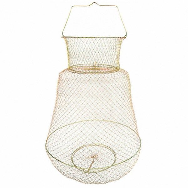 

new foldable portable steel wire fishing pot trap net crab crawdad cage fish basket