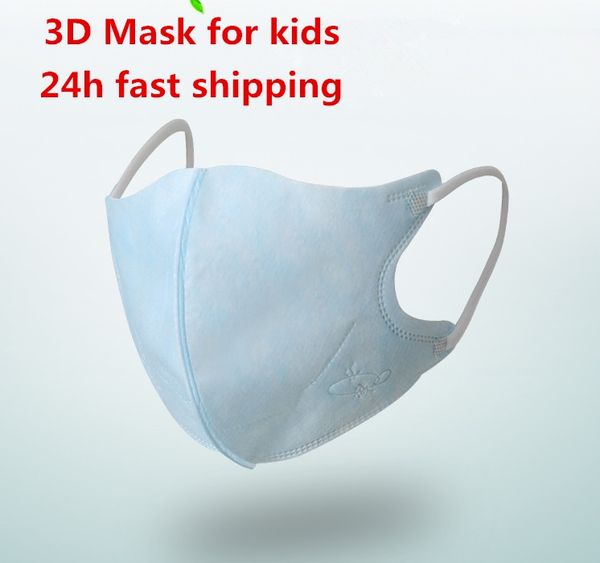 

24H, DHL бесплатная доставка, одноразовые 4 слоя нетканые детские маски антибактериальные Baby Girl Boy рот маска ухо висит дышащие маски для лица