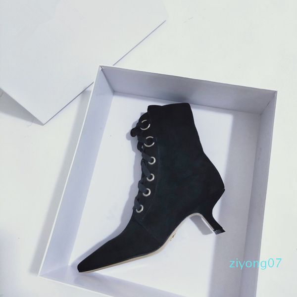 

autumn spring women boots fashion casual ladies shoes martin boots suede leather buckle high heeled zipper daily shoes z07, Black