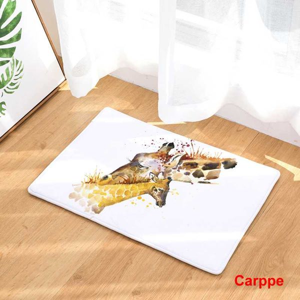 

2017 new high q giraffe print carpets bathroon mats anti-slip rugs