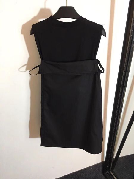 

new 2019 brand woman summer dresses loose sleeveless skirt fashion women clothes dresses ladies skirt casual slim fit yu-5, Black;gray