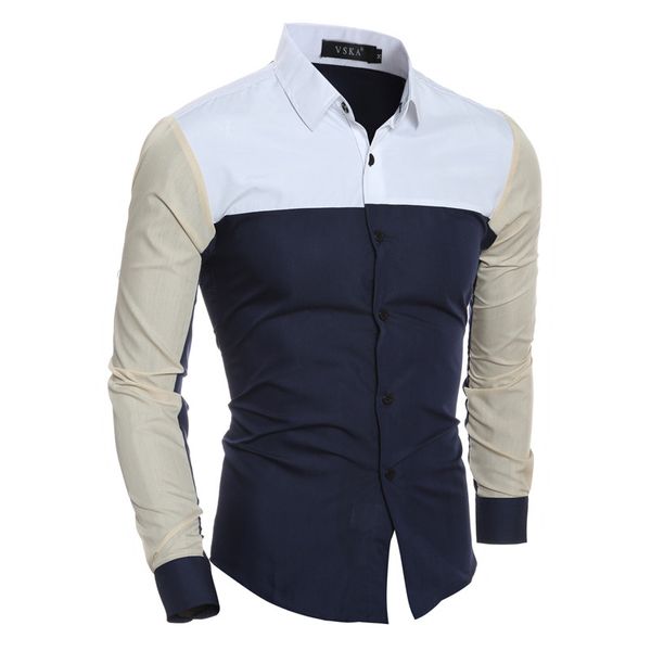 

caaual отворотом шеи mens tops осеннее щитовые мужские рубашки мода мужской одежды, White;black