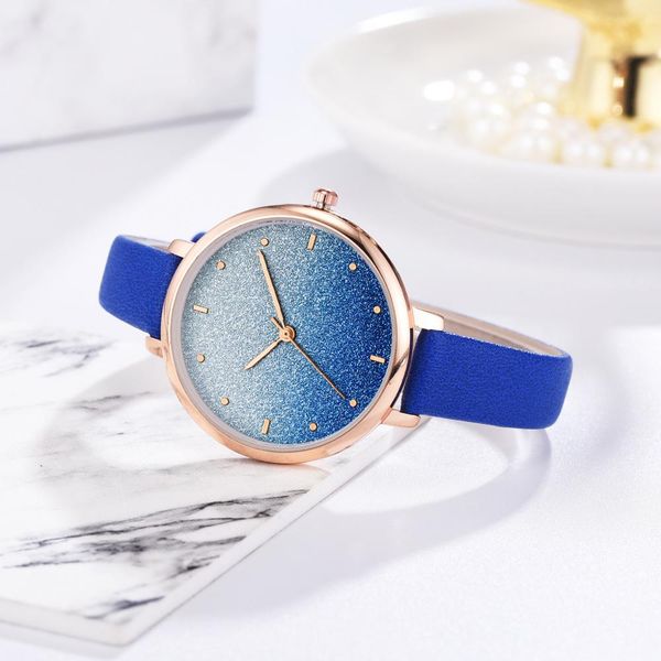 

new mirror quartz watch fashion trend leisure pu ladies watches, Slivery;brown