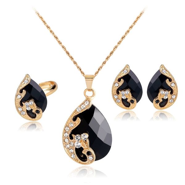 

2019 fashion charm jewelry vintage crystal glass peacock wedding jewelry sets beautiful women accessories bridal sets, Silver