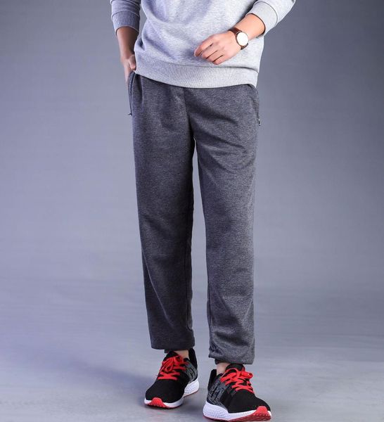 

spring autumn men's sports pants running joggers loose active pants workout jogging trousers zipper pockets plus size 7xl, Black;blue