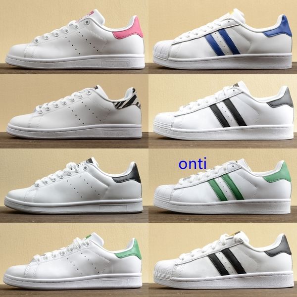 

fashion stan smith core black sneakers white green white blue skateboarding shoes stars flats mens womens designer shoes 36-44