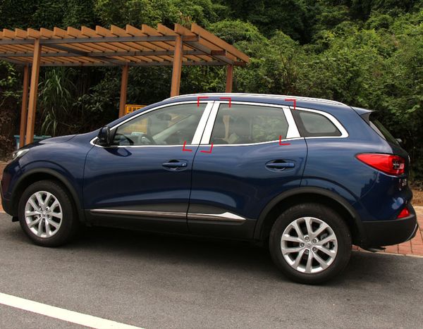

stainless steel car window trims for kadjar 2015 2016 2017 2018