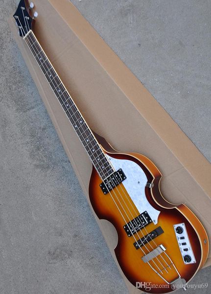 4 bass electric guitar strings and white pearl Pickguard, mahogany scale, providing customized services