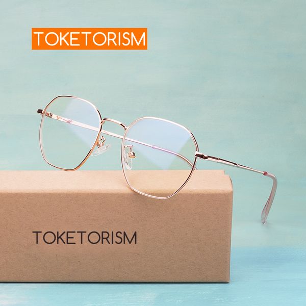 

toketorism trendy women's eyeglass metal frame miopia prescription glasses frames 6023, Black