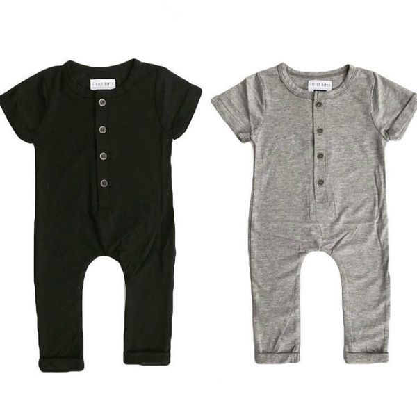 

2017 summer infant newborn baby boy girl clothes romper playsuit clothes outfits size 0-24m, White