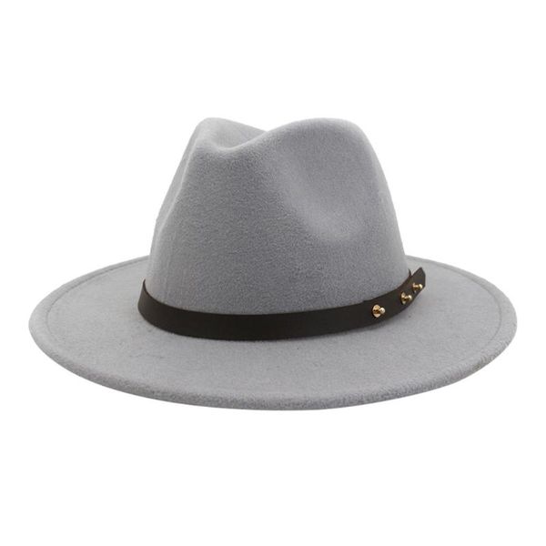 

spring fall широких полей fedora мужчины женщина vintage jazz шляпы мода звезда wool felt hat unisex black войлок bowler фетровые g, Blue;gray