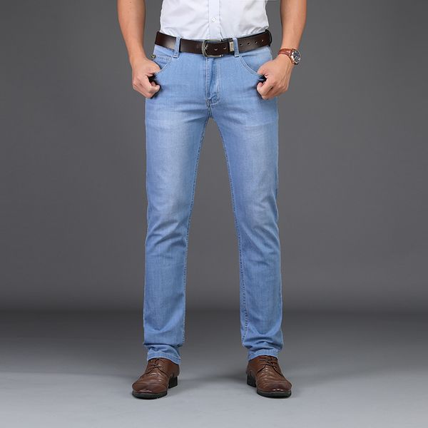 

sulee brand jeans2019 summer style utr thin light men's jeans fashion male casual denim men's jeans slim wholesale, Blue