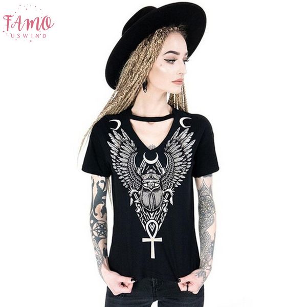 

womens fashion gothic style floral blouse punk girl summer short sleeve shirts v neck print cotton blusas cortas c25, White