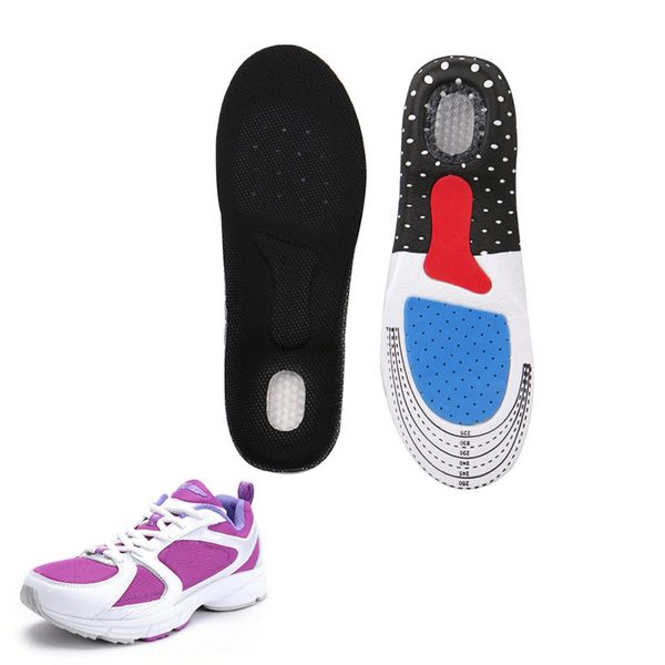 

1pair foot silicone gel insoles pads ortc arch support shoe pad 35-40 yards, Black